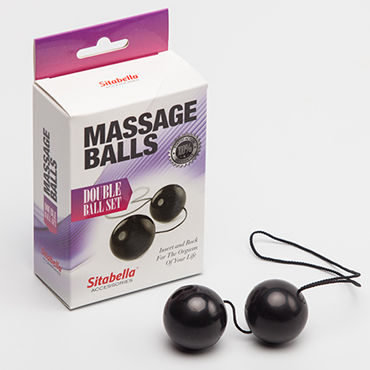 Sitabella Massage Balls Double Ball Set, черные, Вагинальные шарики Sitabella Massage Balls Double Ball Set, черные, Вагинальные шарики