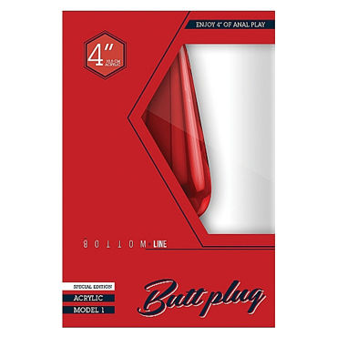 Shots Toys Bottom Line Butt plug Acrylic Model 1, 10 см красная - фото, отзывы Shots Toys Bottom Line Butt plug Acrylic Model 1, 10 см красная - фото, отзывы