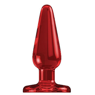 Shots Toys Bottom Line Butt plug Acrylic Model 1, 10 см красная, Анальная пробка Shots Toys Bottom Line Butt plug Acrylic Model 1, 10 см красная, Анальная пробка