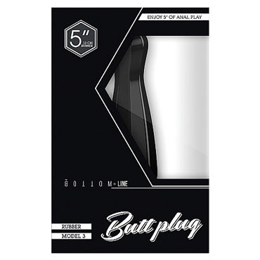 Shots Toys Bottom Line Butt plug Model 3, 13 см черная - фото, отзывы Shots Toys Bottom Line Butt plug Model 3, 13 см черная - фото, отзывы