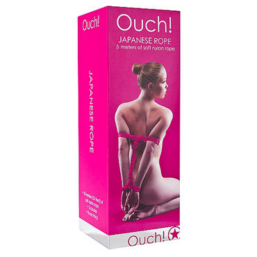 Ouch! Japanese Rope 5м, розовая - Нейлоновая веревка - купить в секс шопе Ouch! Japanese Rope 5м, розовая - Нейлоновая веревка - купить в секс шопе