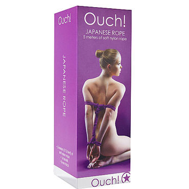Ouch! Japanese Rope 5м, фиолетовая - Нейлоновая веревка - купить в секс шопе Ouch! Japanese Rope 5м, фиолетовая - Нейлоновая веревка - купить в секс шопе