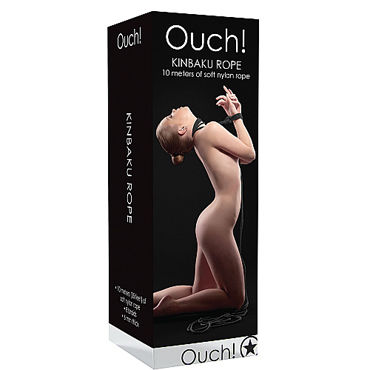Ouch! Kinbaku Rope 10м, черная - Нейлоновая веревка - купить в секс шопе Ouch! Kinbaku Rope 10м, черная - Нейлоновая веревка - купить в секс шопе