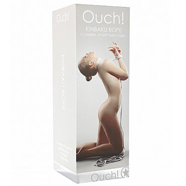 Ouch! Kinbaku Rope 10м, белая - Нейлоновая веревка - купить в секс шопе Ouch! Kinbaku Rope 10м, белая - Нейлоновая веревка - купить в секс шопе