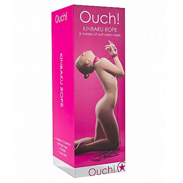 Ouch! Kinbaku Rope 5м, розовая - Нейлоновая веревка - купить в секс шопе Ouch! Kinbaku Rope 5м, розовая - Нейлоновая веревка - купить в секс шопе