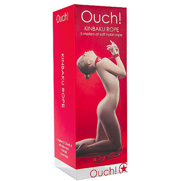 Ouch! Kinbaku Rope 5м, красная - Нейлоновая веревка - купить в секс шопе Ouch! Kinbaku Rope 5м, красная - Нейлоновая веревка - купить в секс шопе