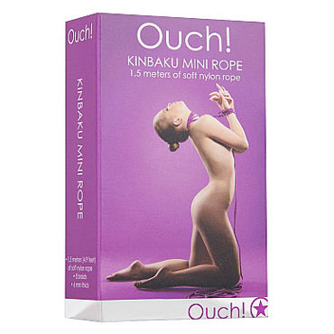 Ouch! Kinbaku Mini Rope, фиолетовая - фото, отзывы Ouch! Kinbaku Mini Rope, фиолетовая - фото, отзывы