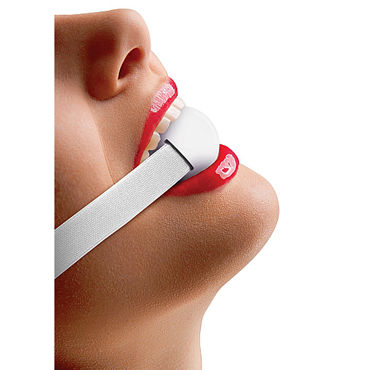 Ouch! Elastic Ball Gag, белый, Кляп на эластичном ремешке Ouch! Elastic Ball Gag, белый, Кляп на эластичном ремешке