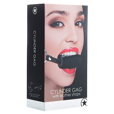 Ouch! Cylinder Gag, черный - Кляп цилиндрической формы - купить в секс шопе Ouch! Cylinder Gag, черный - Кляп цилиндрической формы - купить в секс шопе