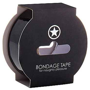 Ouch! Non Sticky Bondage Tape, черная, Лента для бандажа Ouch! Non Sticky Bondage Tape, черная, Лента для бандажа