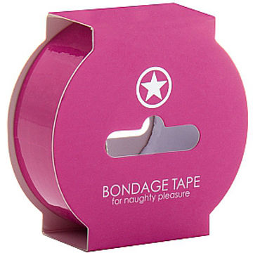 Ouch! Non Sticky Bondage Tape, розовая, Лента для бандажа Ouch! Non Sticky Bondage Tape, розовая, Лента для бандажа