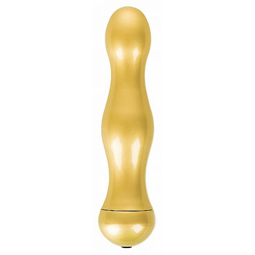 Shots Toys Vibe Deluxe, золотой, Вибратор рельефной формы Shots Toys Vibe Deluxe, золотой, Вибратор рельефной формы