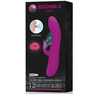 Baile Desirable Flirt, Перезаряжаемый вибратор с вакуумной стимуляцией клитора Baile Desirable Flirt, Перезаряжаемый вибратор с вакуумной стимуляцией клитора