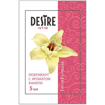 Desire Intim Vanilla, 5 мл, Лубрикант на водной основе с ароматом ванили Desire Intim Vanilla, 5 мл, Лубрикант на водной основе с ароматом ванили