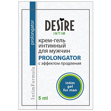 Desire Prolongator, 5 мл, Крем-гель пролонгирующего действия Desire Prolongator, 5 мл, Крем-гель пролонгирующего действия