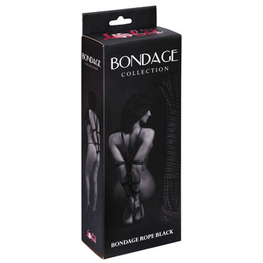 Lola Toys Bondage Collection, черная, Веревка для бондажа Lola Toys Bondage Collection, черная, Веревка для бондажа