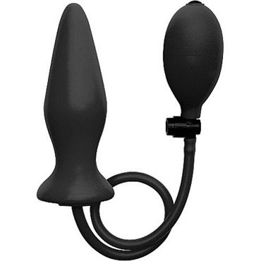 Ouch! Inflatable Silicone Plug, черная, Расширяющаяся анальная пробка Ouch! Inflatable Silicone Plug, черная, Расширяющаяся анальная пробка