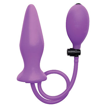 Ouch! Inflatable Silicone Plug, фиолетовая, Расширяющаяся анальная пробка Ouch! Inflatable Silicone Plug, фиолетовая, Расширяющаяся анальная пробка