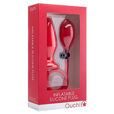 Ouch! Inflatable Silicone Plug, красная - фото, отзывы Ouch! Inflatable Silicone Plug, красная - фото, отзывы