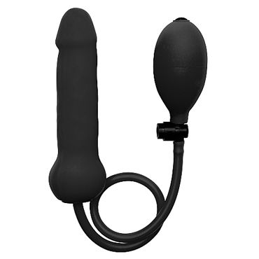 Ouch! Inflatable Silicone Dong, черный, Расширяющийся анальный фаллоимитатор Ouch! Inflatable Silicone Dong, черный, Расширяющийся анальный фаллоимитатор