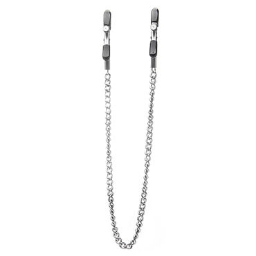 Ouch! Adjustable Nipple Clamps, серебристые, Зажимы на соски с цепочкой Ouch! Adjustable Nipple Clamps, серебристые, Зажимы на соски с цепочкой