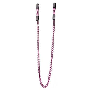 Ouch! Adjustable Nipple Clamps, розовые, Зажимы на соски с цепочкой Ouch! Adjustable Nipple Clamps, розовые, Зажимы на соски с цепочкой