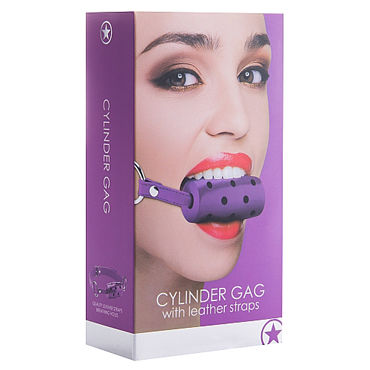 Ouch! Cylinder Gag, фиолетовый - Кляп в форме цилиндра - купить в секс шопе Ouch! Cylinder Gag, фиолетовый - Кляп в форме цилиндра - купить в секс шопе