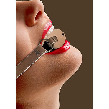 Ouch! Open Ball Gag, телесный, Пластиковый кляп Ouch! Open Ball Gag, телесный, Пластиковый кляп