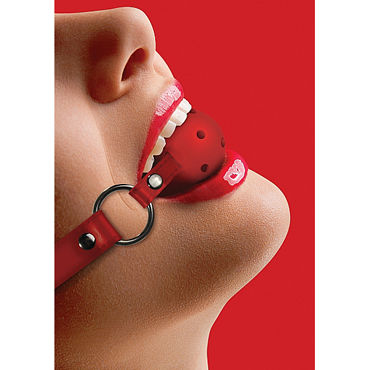 Ouch! Gag Ball, красный, Кляп с отверстиями Ouch! Gag Ball, красный, Кляп с отверстиями