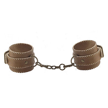 Ouch! Leather Hand Cuffs, коричневые - фото, отзывы Ouch! Leather Hand Cuffs, коричневые - фото, отзывы