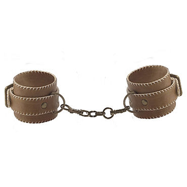 Ouch! Leather Ankle Cuffs, коричневые - фото, отзывы Ouch! Leather Ankle Cuffs, коричневые - фото, отзывы