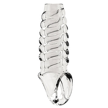 Shots Toys Sono Dong Extension №21, прозрачная, Насадка на пенис с открытой головкой Shots Toys Sono Dong Extension №21, прозрачная, Насадка на пенис с открытой головкой