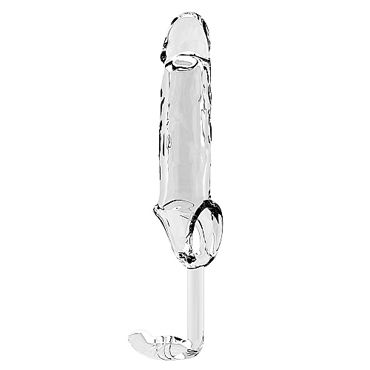 Shots Toys Sono Dong Extension №19, прозрачная, Удлиняющая насадка на пенис с анальной пробкой Shots Toys Sono Dong Extension №19, прозрачная, Удлиняющая насадка на пенис с анальной пробкой