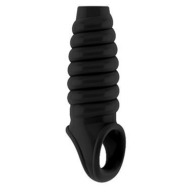 Shots Toys Sono Dong Extension №21, черная, Насадка на пенис с открытой головкой Shots Toys Sono Dong Extension №21, черная, Насадка на пенис с открытой головкой