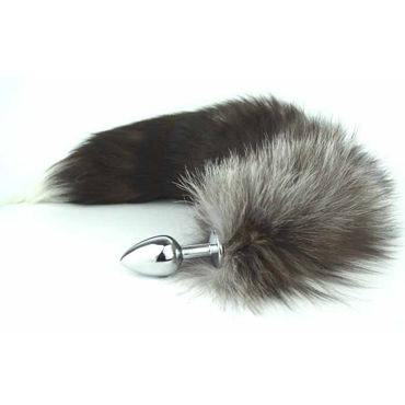 Luxurious Tail Металлическая анальная пробка, серебристая, Королевская лиса Luxurious Tail Металлическая анальная пробка, серебристая, Королевская лиса
