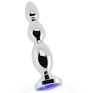 Shots toys Rich Silver Plug Purple Sapphire R3, Анальная пробка со стразом Shots toys Rich Silver Plug Purple Sapphire R3, Анальная пробка со стразом