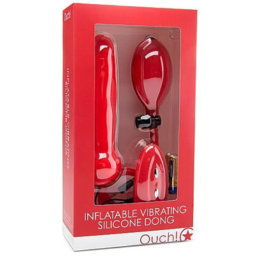 Ouch! Inflatable Vibrating Silicone Dong, красный - фото, отзывы Ouch! Inflatable Vibrating Silicone Dong, красный - фото, отзывы
