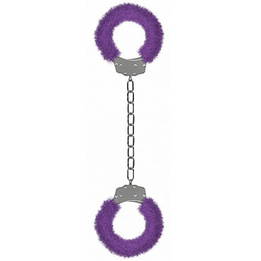 Ouch! Beginners Legcuffs Furry, фиолетовые, Наручники с мехом Ouch! Beginners Legcuffs Furry, фиолетовые, Наручники с мехом