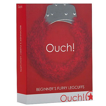 Ouch! Beginners Legcuffs Furry, красные - фото, отзывы Ouch! Beginners Legcuffs Furry, красные - фото, отзывы