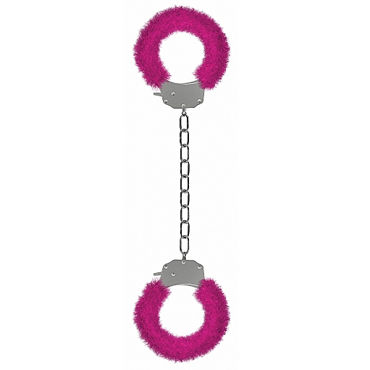 Ouch! Pleasure Legcuffs, розовые, Кандалы с мехом Ouch! Pleasure Legcuffs, розовые, Кандалы с мехом