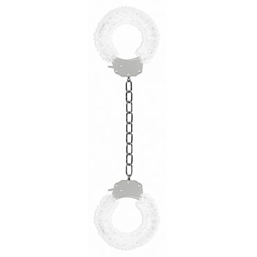 Ouch! Pleasure Legcuffs, белые, Кандалы с мехом Ouch! Pleasure Legcuffs, белые, Кандалы с мехом