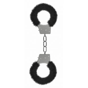 Ouch! Beginners Handcuffs Furry, черные, Наручники для начинающих с мехом Ouch! Beginners Handcuffs Furry, черные, Наручники для начинающих с мехом
