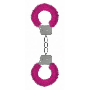 Ouch! Beginners Handcuffs Furry, розовые, Наручники для начинающих с мехом Ouch! Beginners Handcuffs Furry, розовые, Наручники для начинающих с мехом
