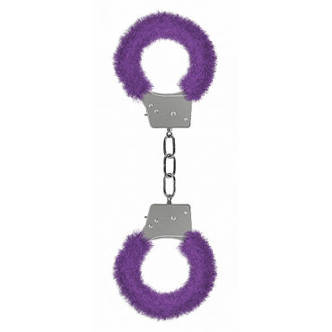 Ouch! Beginners Handcuffs Furry, фиолетовые, Наручники для начинающих с мехом Ouch! Beginners Handcuffs Furry, фиолетовые, Наручники для начинающих с мехом