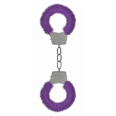 Ouch! Pleasure Handcuffs Furry, фиолетовые, Наручники с мехом Ouch! Pleasure Handcuffs Furry, фиолетовые, Наручники с мехом