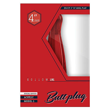 Shots Toys Bottom Line Buttplug Acrylic Model 3, 10 см красная - фото, отзывы Shots Toys Bottom Line Buttplug Acrylic Model 3, 10 см красная - фото, отзывы