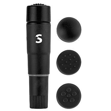 Shots Toys Fourplay, черный, Вибратор с насадками Shots Toys Fourplay, черный, Вибратор с насадками