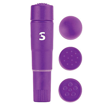 Shots Toys Fourplay, фиолетовый, Вибратор с насадками Shots Toys Fourplay, фиолетовый, Вибратор с насадками