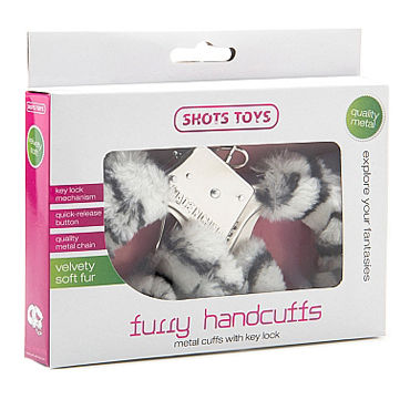 Shots Toys Furry Handcuffs Zebra - фото, отзывы Shots Toys Furry Handcuffs Zebra - фото, отзывы