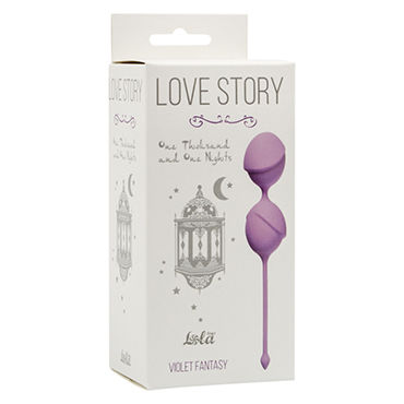 Lola Toys Love Story One Thousand and One Nights, фиолетовые - Тяжелые вагинальные шарики на сцепке - купить в секс шопе Lola Toys Love Story One Thousand and One Nights, фиолетовые - Тяжелые вагинальные шарики на сцепке - купить в секс шопе
